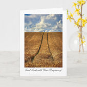 Carte Là et bonne chance de blé de grossesse arrière de (Fleur jaune)