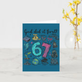 Carte L'a fait pour Dieu C'était 6 7 Meme (Fleur jaune)