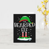 Carte La Famille de Noël des elfes aux épaules qui corre (Fleur jaune)