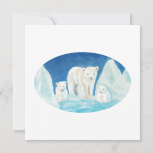 Carte La famille d'ours polaires