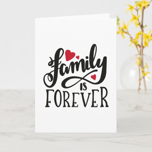 Carte La famille est éternelle (Fleur jaune)