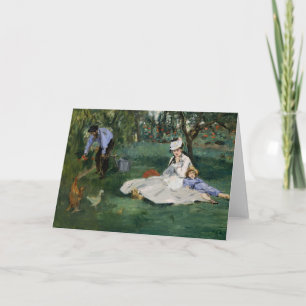 Carte La famille Monet dans son jardin   Édouard Manet