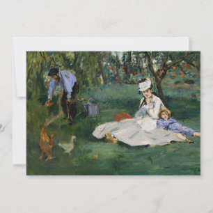 Carte La famille Monet dans son jardin   Édouard Manet