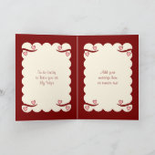 Carte La femme 40e anniversaire owls maroon rose (Intérieur)