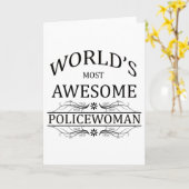 Carte La femme de la police la plus impressionnante du (Fleur jaune)