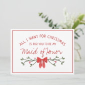 Carte La femme d'honneur Proposition Tout ce que je veux (Debout devant)