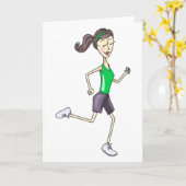 Carte La Femme Jogging (Fleur jaune)