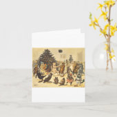 Carte La fête de Noël de Louis Wain (Fleur jaune)