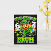 Carte la fête de saint patrick six sept mème 6 7 bruh (Fleur jaune)