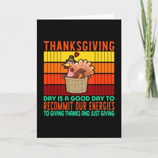 Carte La fête de Thanksgiving est un bon jour (Devant)