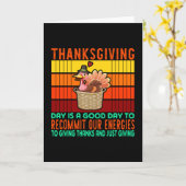 Carte La fête de Thanksgiving est un bon jour (Fleur jaune)