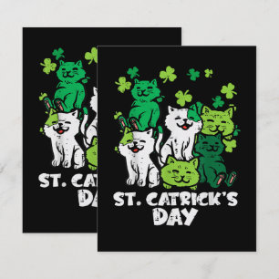 Carte la fête des chats de la Saint-Patrick Saint Pattys