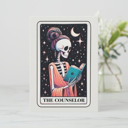 Carte La Fête des Mères Squelette Le Conseiller Tarot (Debout devant)