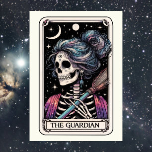 Carte La Fête des Mères Squelette Le Gardien Tarot