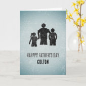 Carte La fête des pères - Comme un papa - Famille avec s (Fleur jaune)