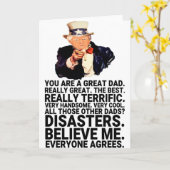 Carte La Fête des pères de Trump amusante (Fleur jaune)