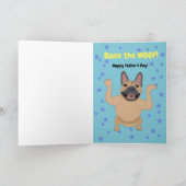 Carte La Fête des pères du chien de taureau français Fun (Intérieur)