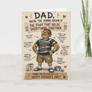 Carte La fête des pères, papa répare tout