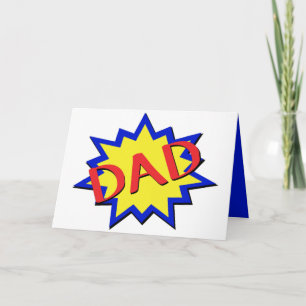 Carte La fête des pères Super Héros Papa