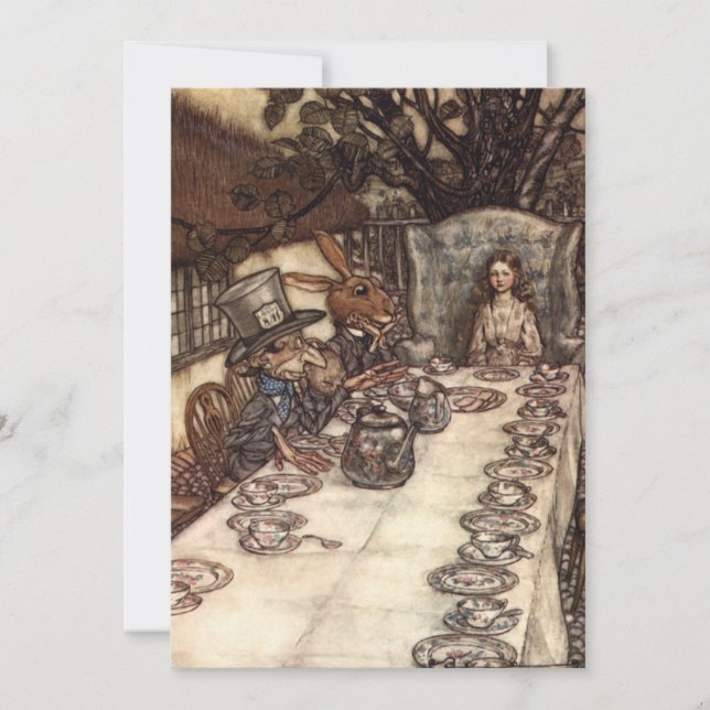 Carte La fête du thé de la haine par Arthur Rackham (Devant)