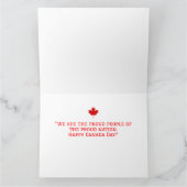 Carte La Feuille d'érable du Canada, Joyeuse fête du Can (Intérieur)