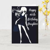 Carte "LA FILLE ***4Oth**** ANNIVERSAIRE FIERTÉ/AMOUR (Fleur jaune)