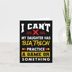 Carte La fille a le biathlon pratique Funny Parents Humo