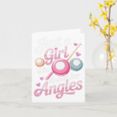 Carte La Fille Connaît Ses Angles Billiard Jeu De Sport (Fleur jaune)