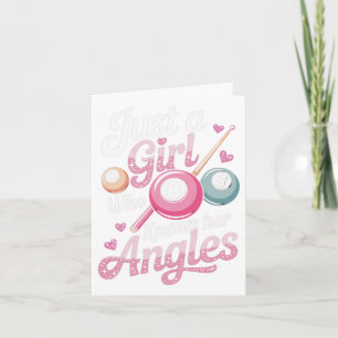 Carte La Fille Connaît Ses Angles Billiard Jeu De Sport