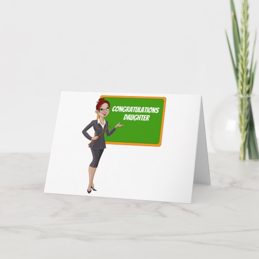 CARTE ***LA FILLE DEVIENT ENSEIGNANTE*** FÉLICITATIONS (Devant)