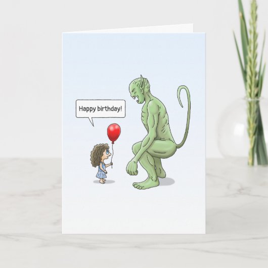 Carte La Fille et le Troll Vert (Devant)