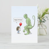 Carte La Fille et le Troll Vert (Debout devant)