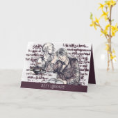 Carte La fille lisant un livre (Fleur jaune)