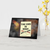 Carte La fin est Nigh Greeting Card (Fleur jaune)