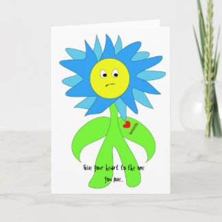 Carte La fleur aime des mauvaises herbes