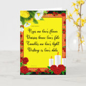 Carte La Fleur de l'amour des roses (Fleur jaune)