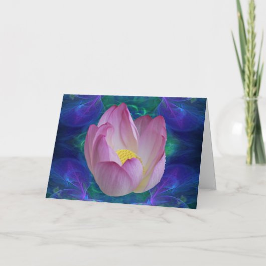 Carte La fleur de lotus rose obtiennent bien bientôt (Devant)