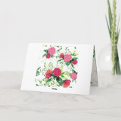 Carte La florale du trèfle vert rose rouge d'Irlande (Dos)