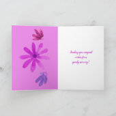 Carte La florale violette Unicorn se porte bien (Intérieur)