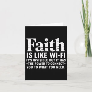 Carte La Foi Est Comme Le Wifi Dieu, Jésus Religieux Chr