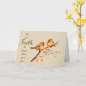 Carte La foi est plus grande que votre peur Inspiration (Fleur jaune)