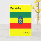 Carte La foi et l'espoir éthiopiens (Fleur jaune)