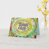 Carte "La Foi Rend Les Choses Possible" Inspiritisme (Fleur jaune)