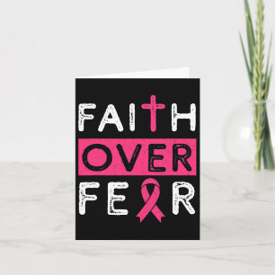 Carte La foi sur la peur Pink Ribbon Cancer du sein Prix