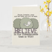 Carte La foi vous met à l'aise (Fleur jaune)