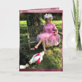 Carte La folle dingue poule PINK - Joyeux anniversaire (Devant)