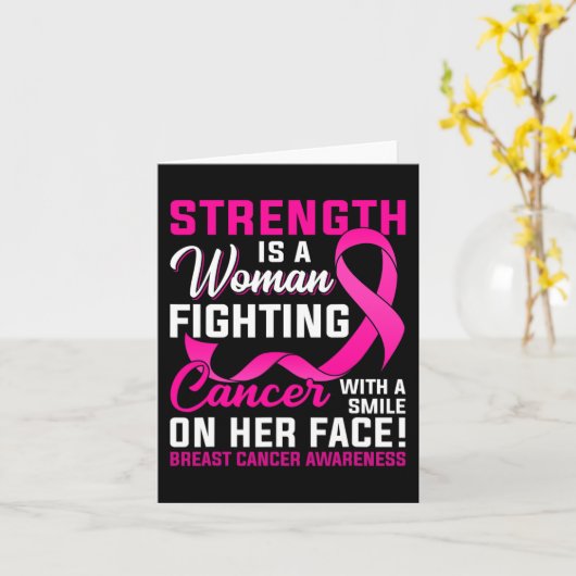 Carte La Force Est Une Femme Qui Lutte Contre Le Cancer (Fleur jaune)