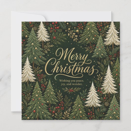 Carte La forêt dorée de Noël (Devant)