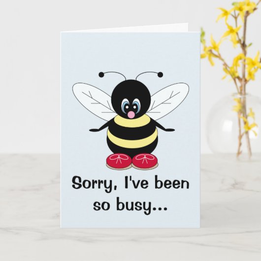 Carte La fourmi pensant à vous cardent (Fleur jaune)