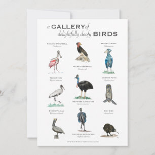 Carte La Galerie des Oiseaux délicieusement Doofy 5x7 Ca